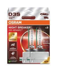 Lâmpada de xenônio Osram D3S 66340XN2-2HB NIGHT BREAKER LASER +220% BOX