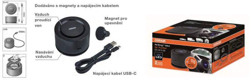 OSRAM AirZing Mini LEDAS101 - oczyszczacz powietrza z bakterii i wirusów