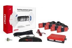 AMiO 4-sensorowe czujniki parkowania z LCD wewnętrzne 16,5mm čierna