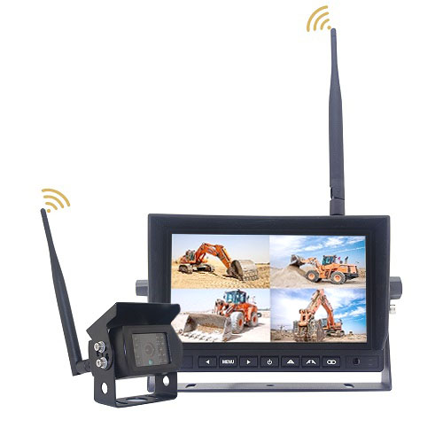 TFT7HDW Monitor 7" zestaw bezprzewodowy, 4-kanałowy, 4split 12/24V