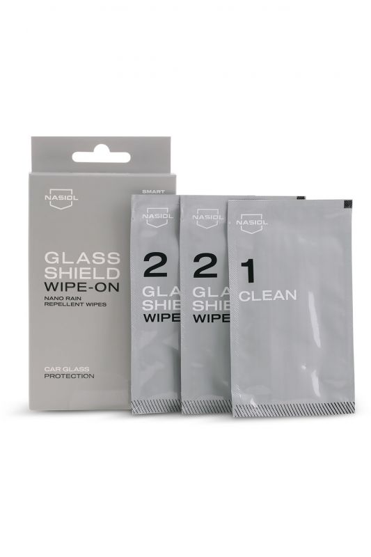 Nasiol WIPE-ON zestaw ściereczek z ochroną hydrofobową do szyb