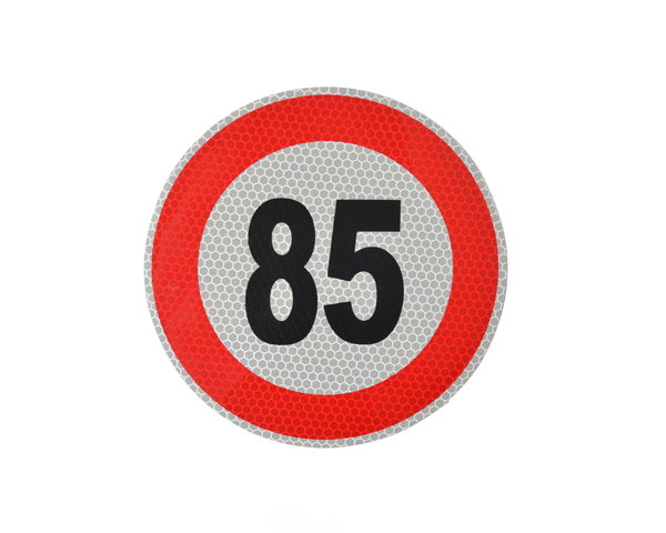 Reflexná samolepka označenie konštr. rýchlosti, 20cm 130km/h