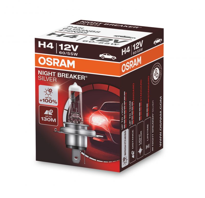 H4 OSRAM Night Breaker Silver +100% 1szt.