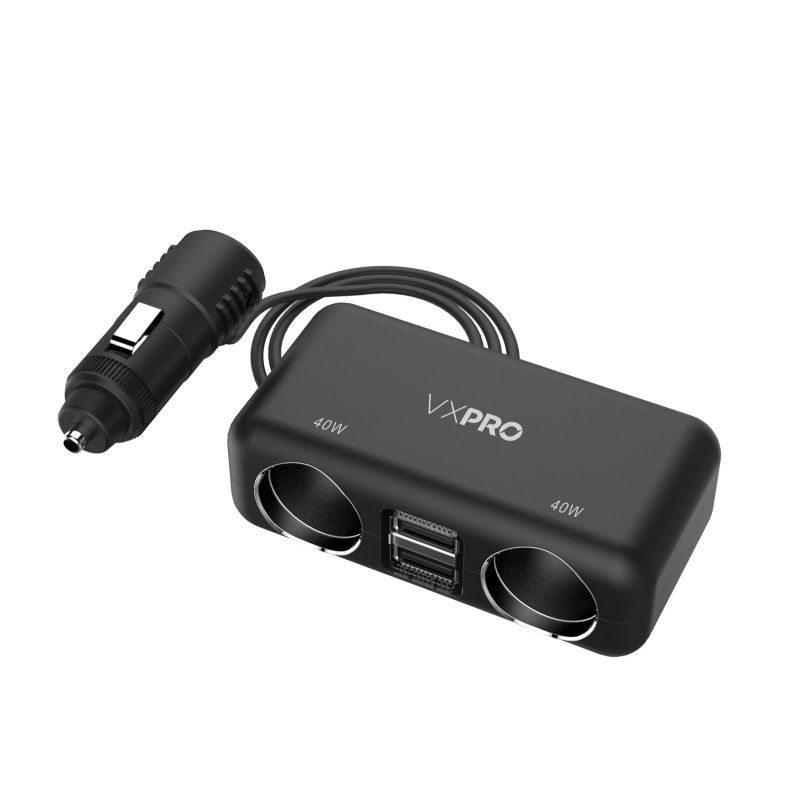 Sdoppiatore per presa accendisigari con 2X USB