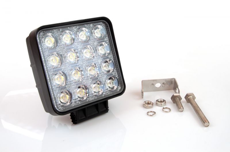 LED pracovní světlo 16x LED AWL05 EMC 108x108 48W FLAT 9-60V