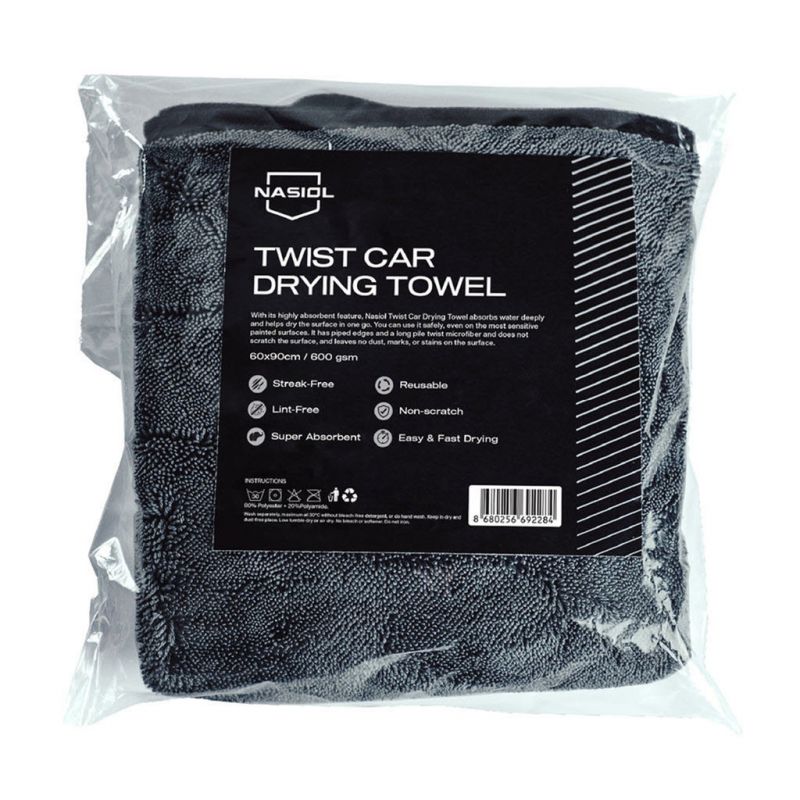 Nasiol DRYING TOWEL panno per asciugatura premium, 60 x 90cm, 600gsm