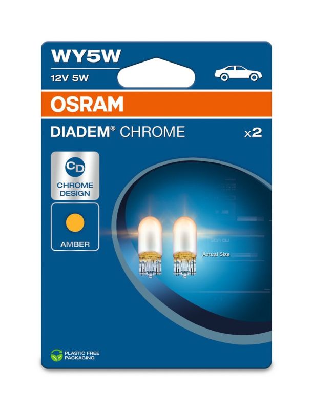 OSRAM 12V WY5W W2,1x9,5d 12V diadem chrome oranžová 2ks