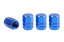 Cappucci per valvole in alluminio blu 4 pz