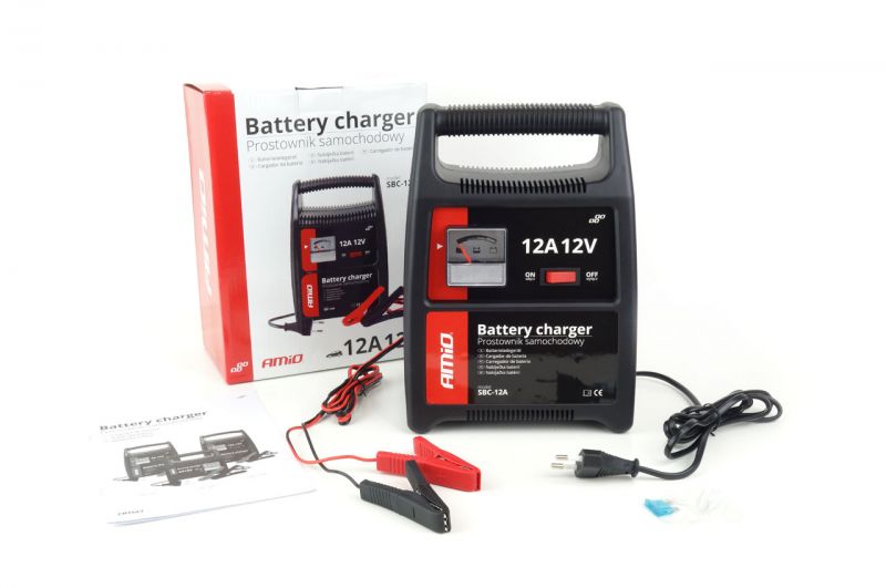 Chargeur de batterie auto/moto AMiO 12A, 12V SBC-12A