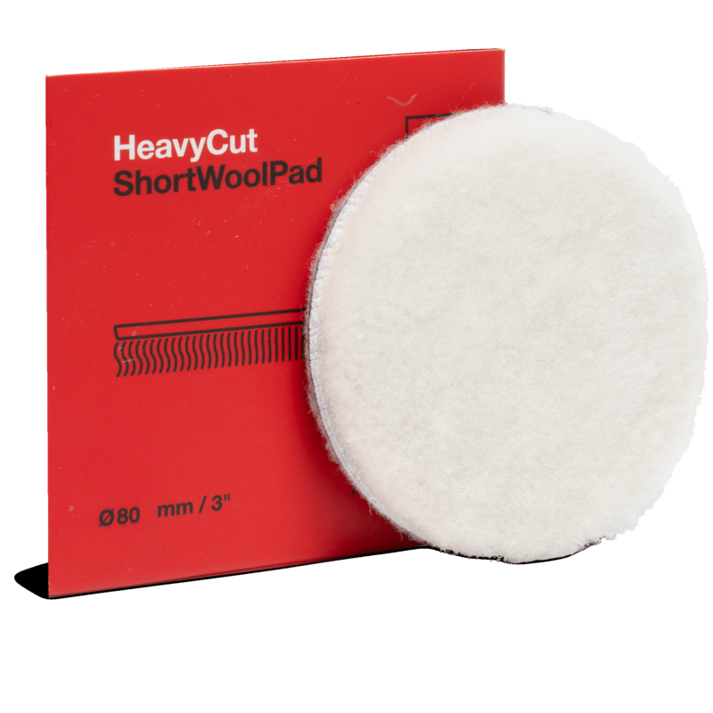 KochChemie Heavy Cut Short Wool Pad 80mm - Disco de Polimento de Lã de Ovelha Curta