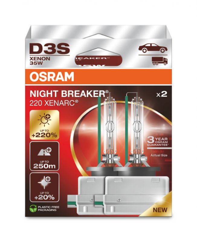 Ampoule au xénon Osram D3S XENARC NIGHT BREAKER LASER +220% BOX