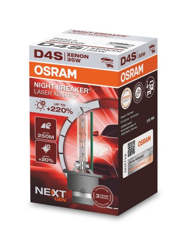 Osram Xenon lampada D4S XENARC NIGHT BREAKER LASER +220% 1pc