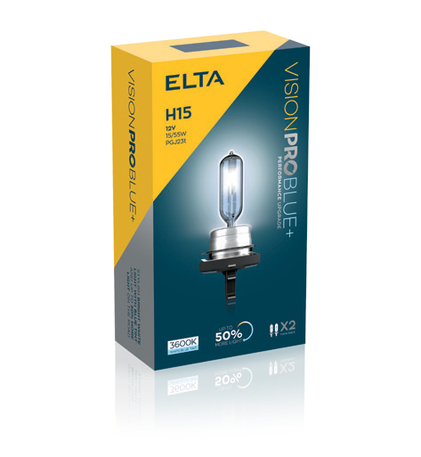 ELTA H15 12V 55/15W Vision PRO BLUE+ BOX 2 pièces