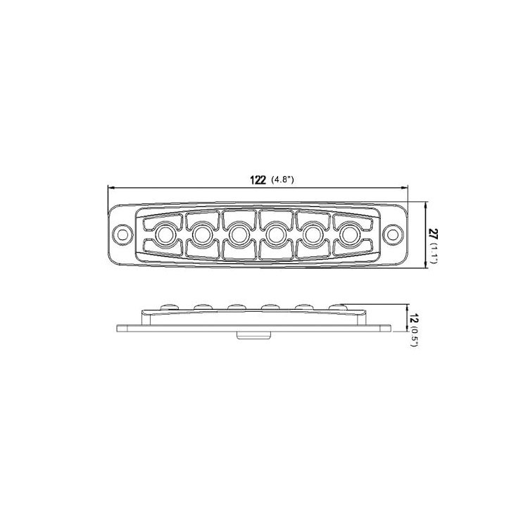 Pozicijska opozorilna LED luč, 12-24V, R65, oranžna 911F6-A