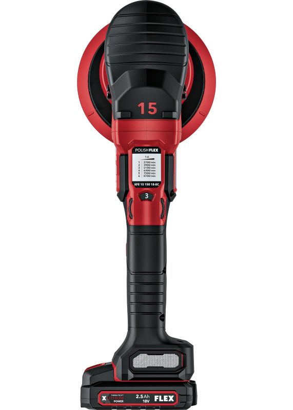 Flex XFE 15 150 18-EC Set - Polidora excêntrica a bateria com movimento livre 18 V