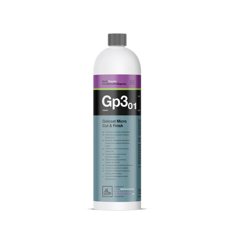 Koch Chemie Gelcoat Micro Cut & Finish Gp3.01 - Mikrobrusná pasta s voskem pro gelcoaty a laky lodí 1L