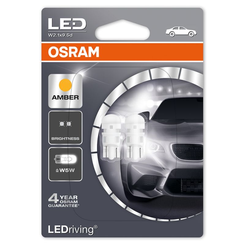 Osram LEDriving Standard W5W 12V 2880YE-02B Amber / Żółta 2szt