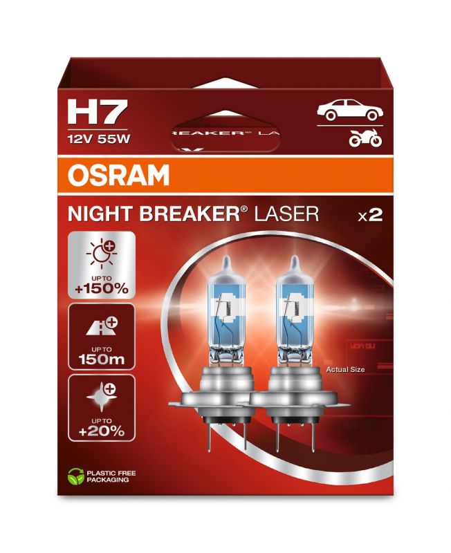 H7 OSRAM Night Breaker Laser +150% BOX 2szt.