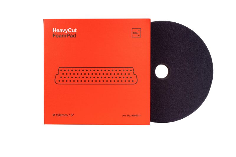 Koch Chemie Heavy Cut Foam Pad 126 x 25mm - Leštící kotouč červený