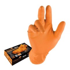 Grippaz 246 Αντιολισθητικά νιτριλικά γάντια πορτοκαλί μέγεθος M/8 - 50 τεμ.