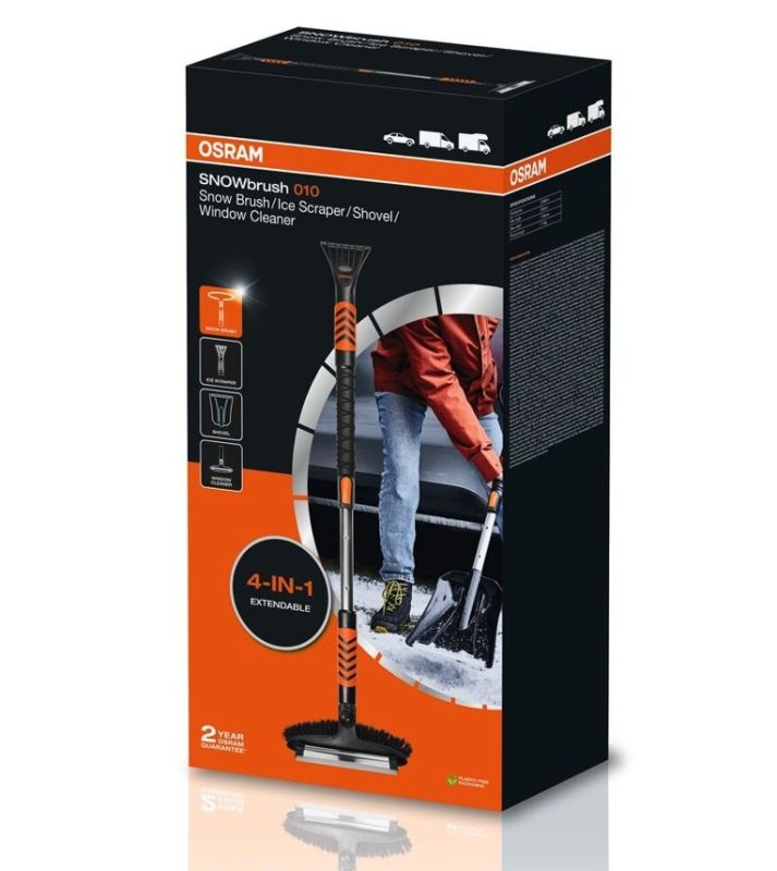 OSRAM SNOWbrush 010 Raschiaghiaccio 4in1. Scopa, pala, lavavetri