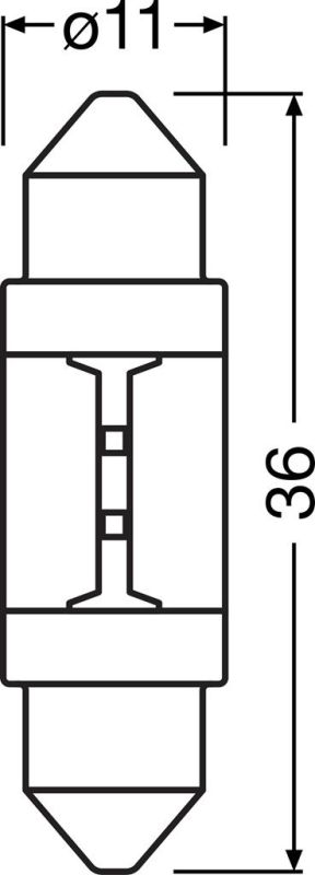 Osram NIGHT BREAKER 6418DWNB-ECE-2HB 36mm 6000K 2 ks
