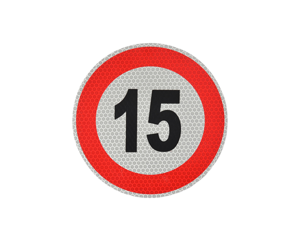 Reflexná samolepka označenie konštr. rýchlosti, 20cm 130km/h