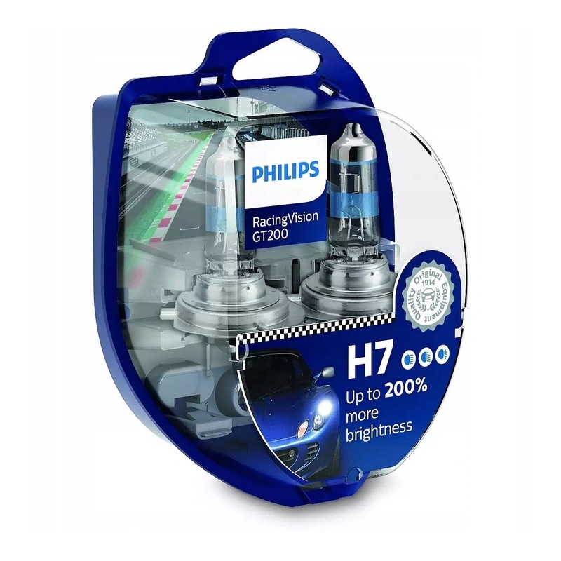 Philips RacingVision H7 GT200 +200% 12972RGTS2 BOX 2szt