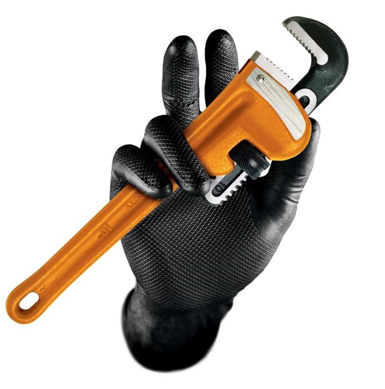 Grippaz 246A Protiskluzové nitrilové rukavice černé velikost XL/10 - 50ks